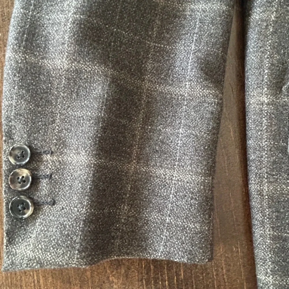 d'Avenza Blazer Sports Coat 40 Brown 100% Cashmere Windowpane Made in Italy